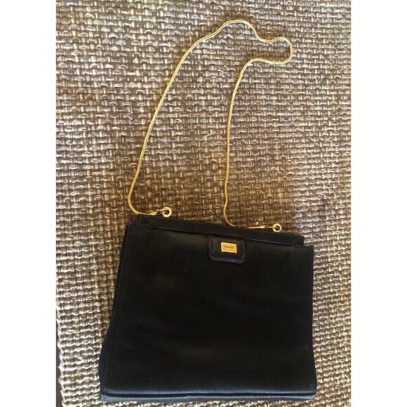 DKNY cocktail bag/clutch formal black satin - Picture 1 of 10